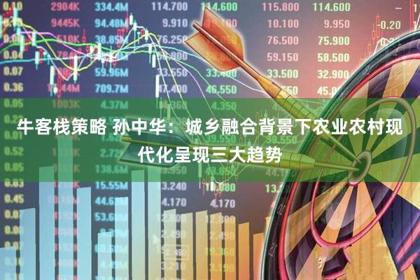 牛客栈策略 孙中华：城乡融合背景下农业农村现代化呈现三大趋势